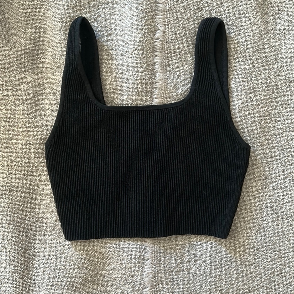 Sculpt knit square neck cropped tank - aritzia